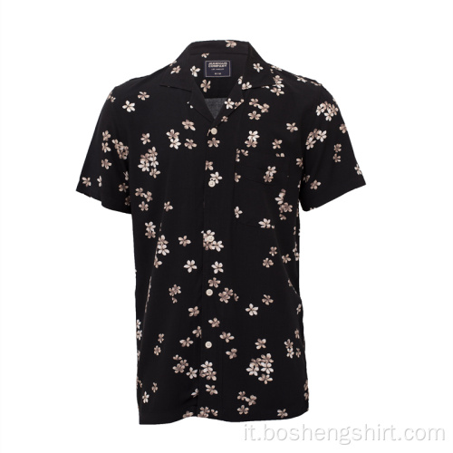 Camicia casual hawaiana da uomo con stampa digitale